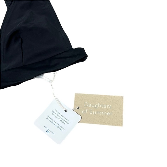 NWT Daughters of Summer Black Adjustable Bikini Top - Size XS - Picture 2 of 9